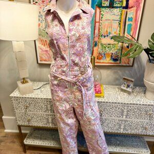 Floral Denim Jumsuit
